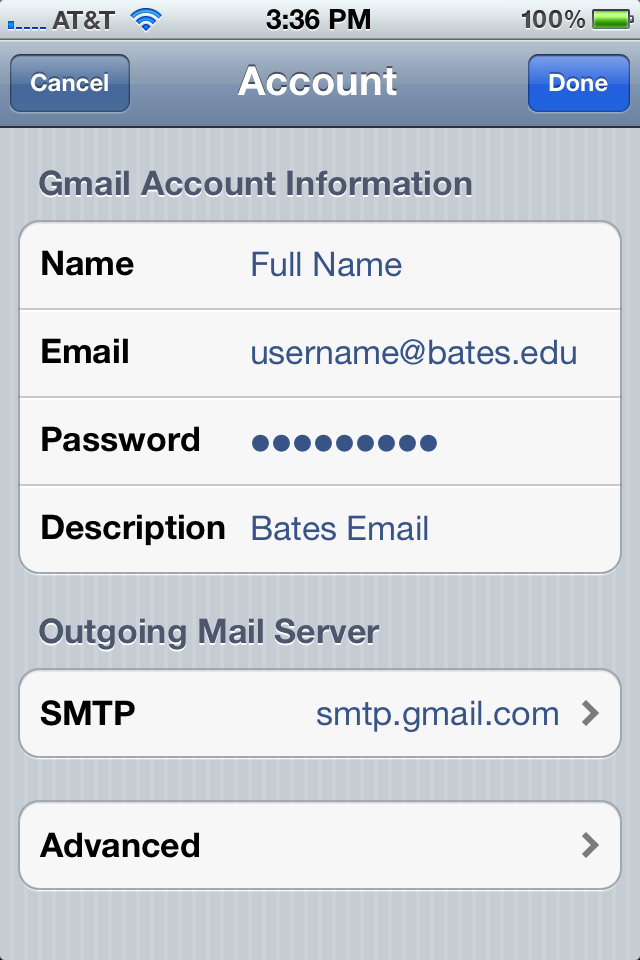 Changing Your E mail Password On The IPhone Information Library 