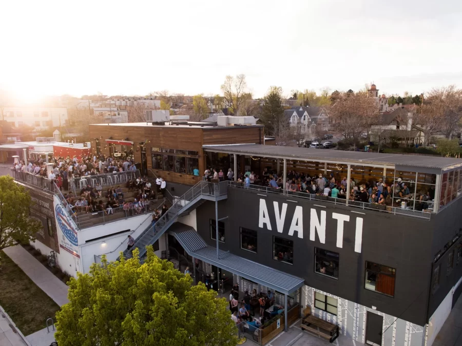 The outdoor view of the Avanti venue