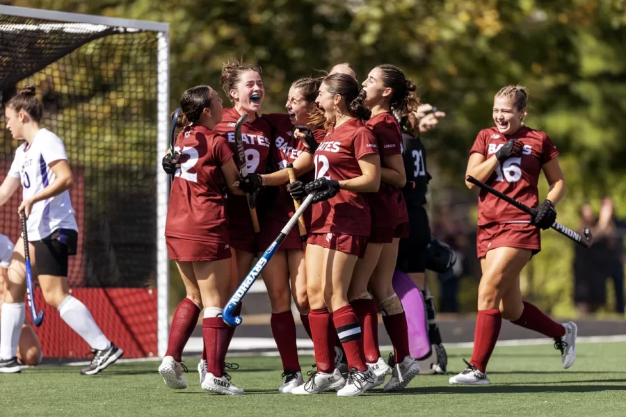 Bates College defeats Amherst 2-1 at Bates on September 28, 2024. (Theophil Syslo | Bates College)