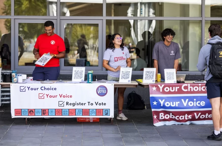 Students tabling for voter registration