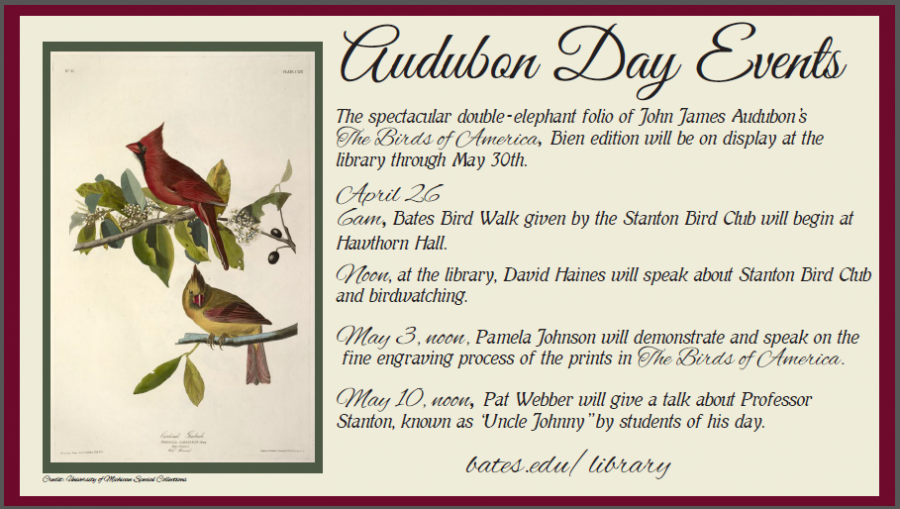 Audubon Day Events Library Bates College