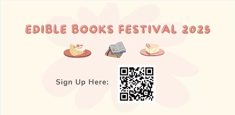 QR code for Edible Books Festival 2025 sign up form