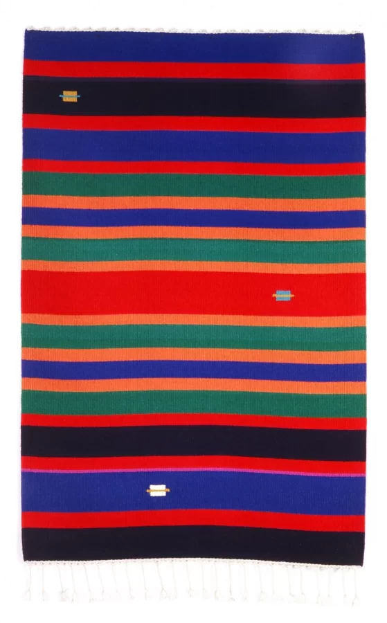 Striped tapestry woven by Morris David Dorenfeld