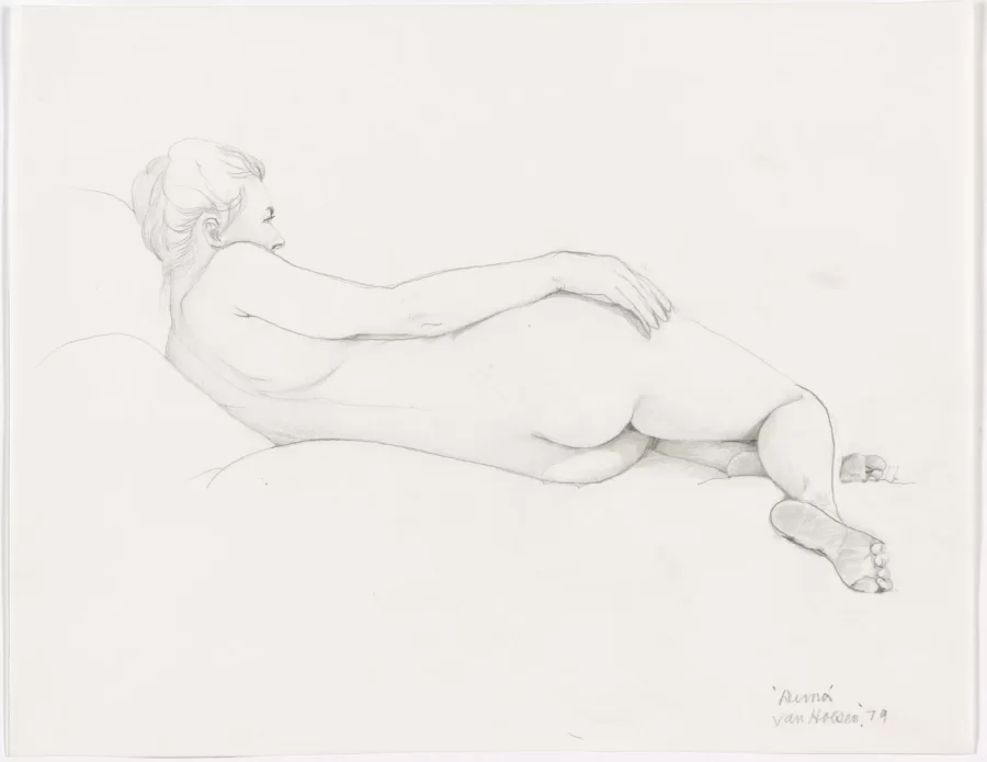 Beth Van Hoesen, Dima, 1979, graphite on paper, Bates College Museum of Art, gift from the E. Mark Adam and Beth Van Hoesen Adams Trust, 2012.20.9