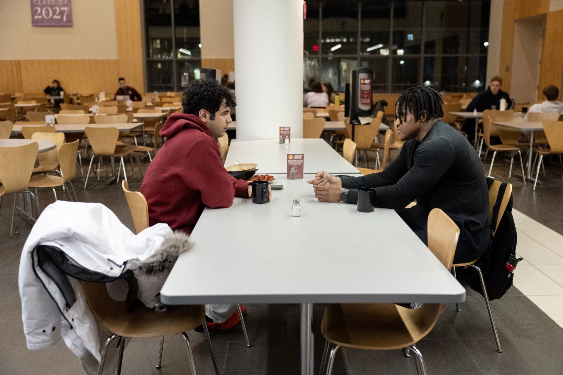 A day in the Life of Commons on March 12, 2024 from opening at 4 a.m. to closing at 9:45 p.m., featuring students, staff, and faculty — and a few guests.