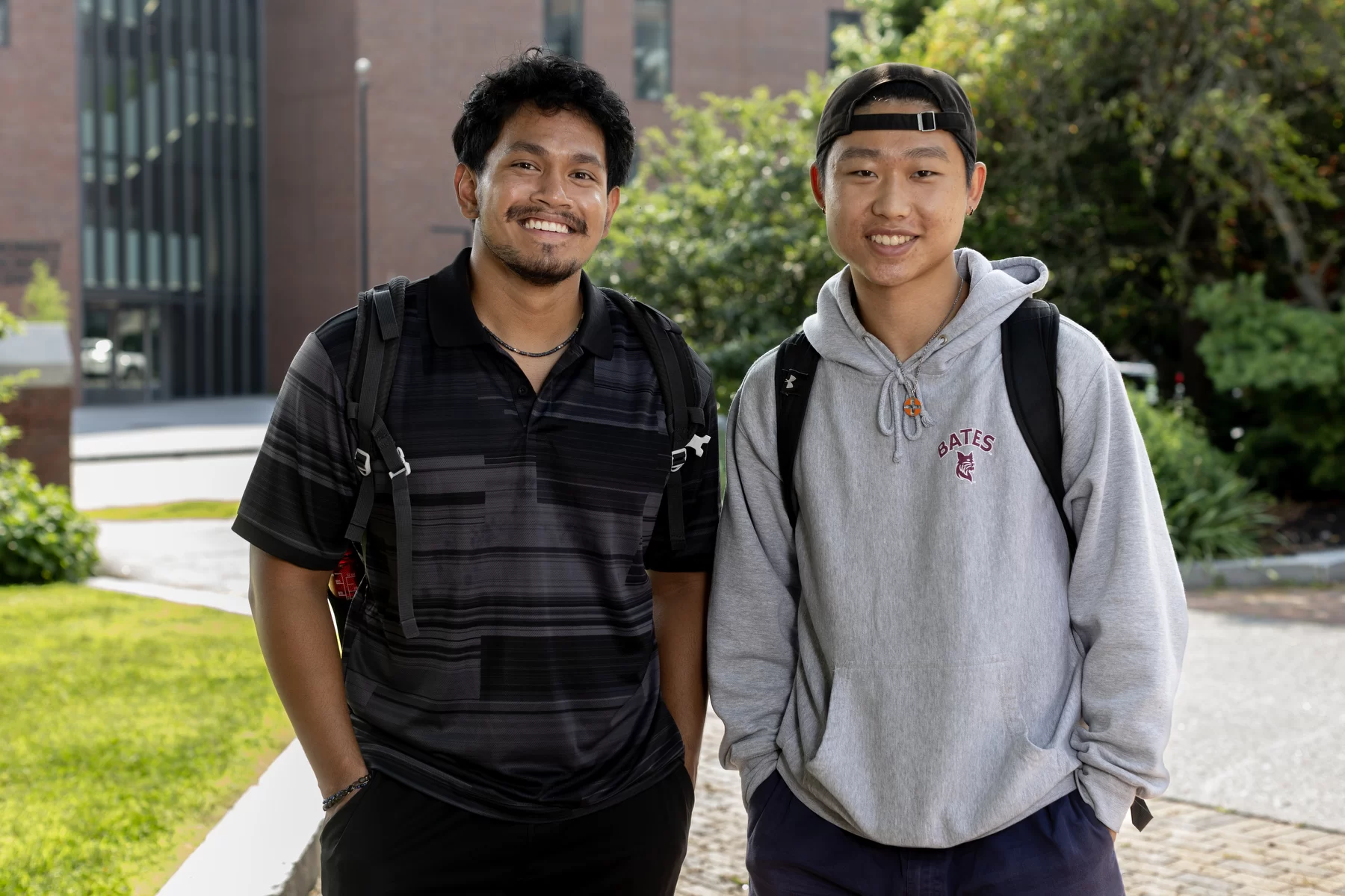 two college students facing camera