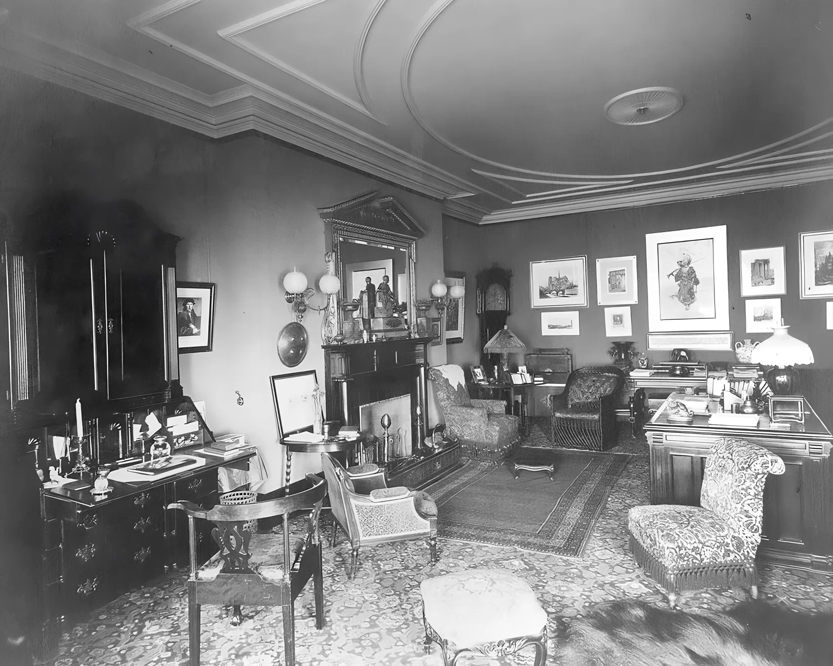 well appointed 1900s sitting room