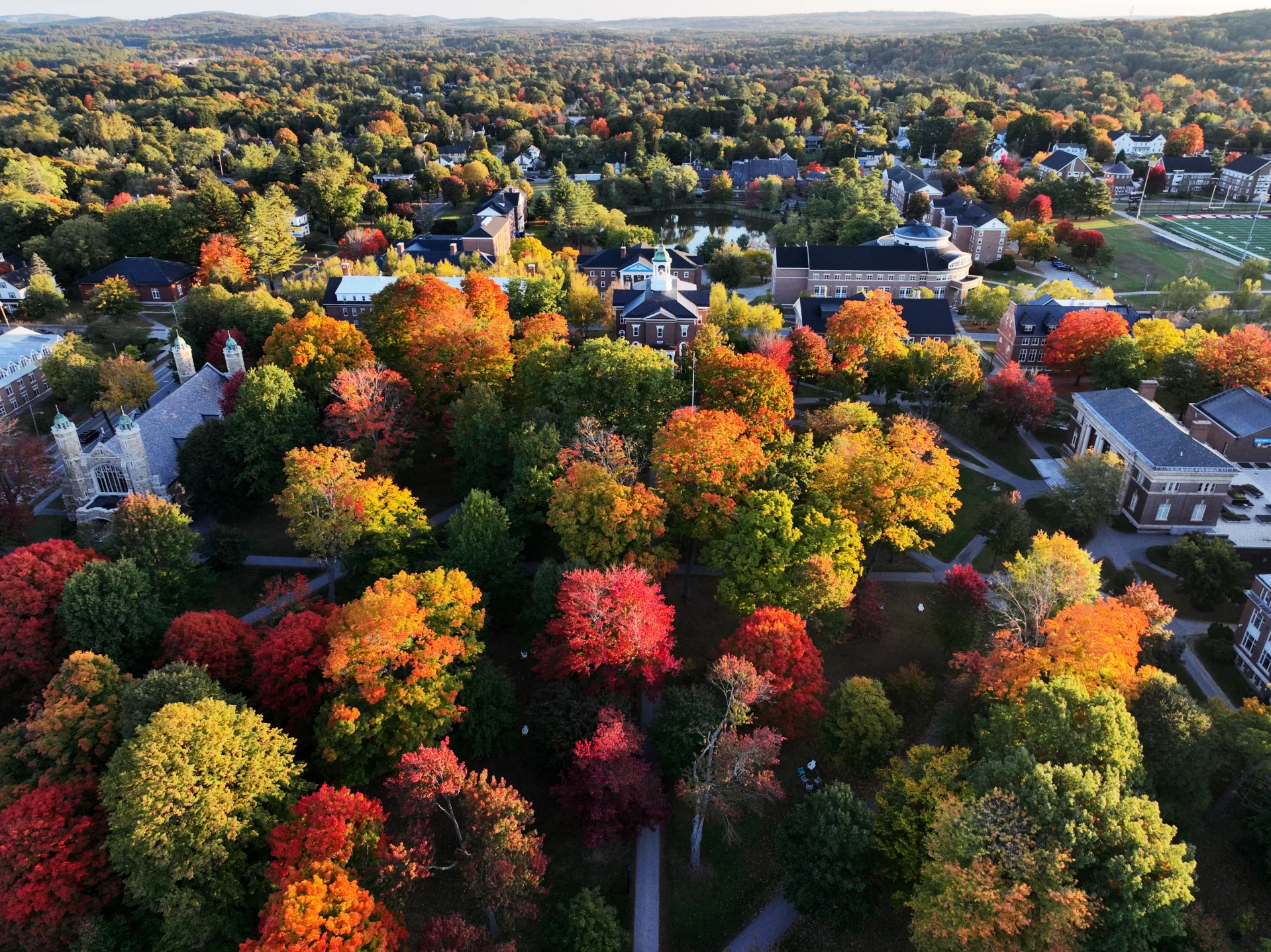 Drone photography operated and captured by Theophil Syslo on October 10, 2024. 

(Theophil Syslo | Bates College)