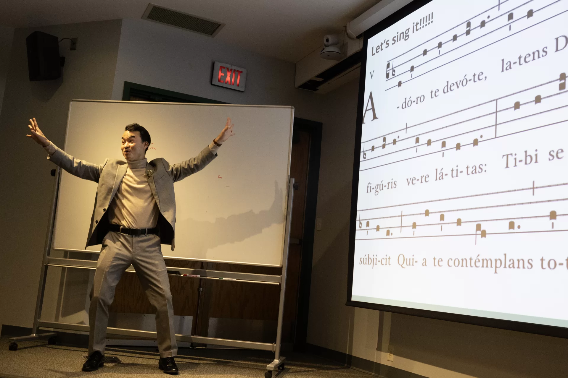 A music professor explains notations.