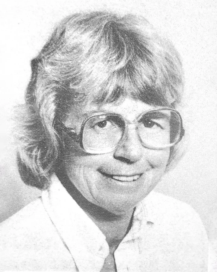 female professor with glass