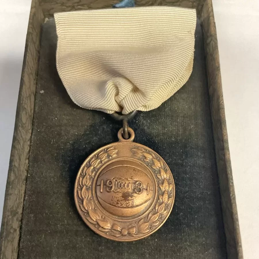 vintage medal in a case