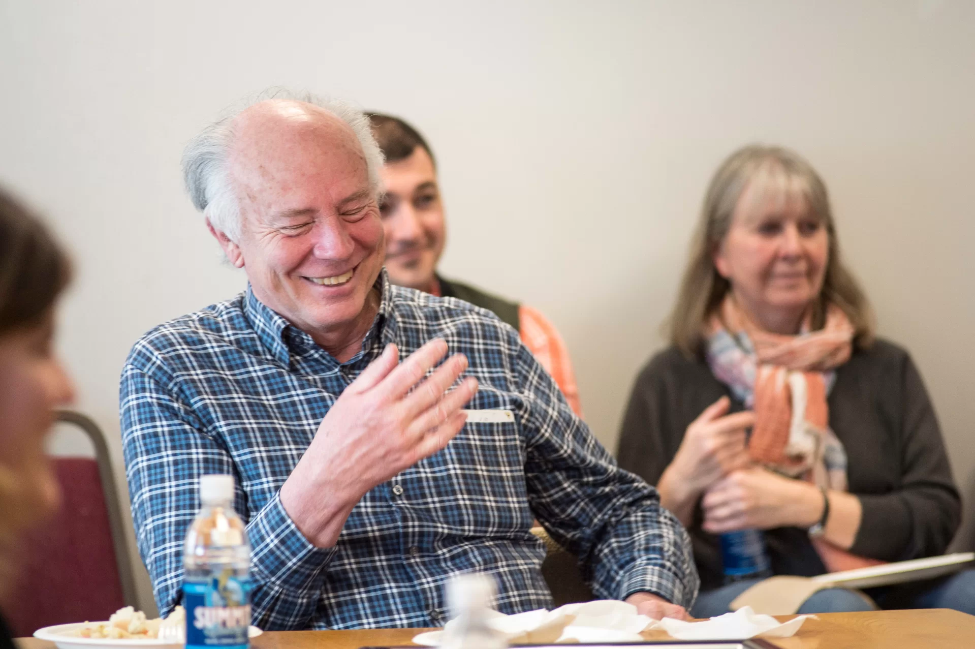 Students, Faculty, Staff and Alumni gather in Carnegie Hall to celebrate Gene Clough's retirement on Monday, April 18 2016.