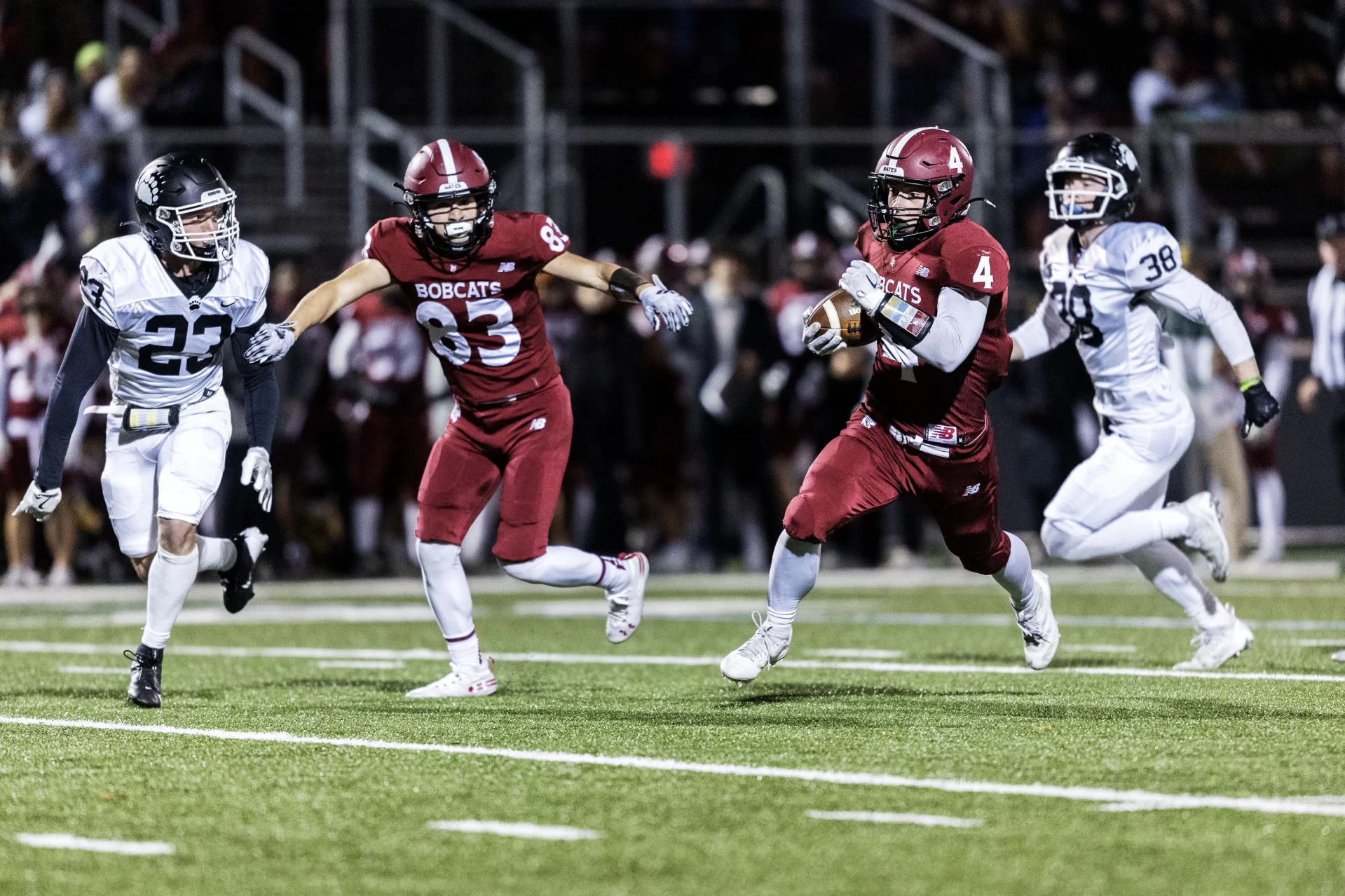 Bates Football hosts Bowdoin on November 2, 2024. (Theophil Syslo | Bates College)