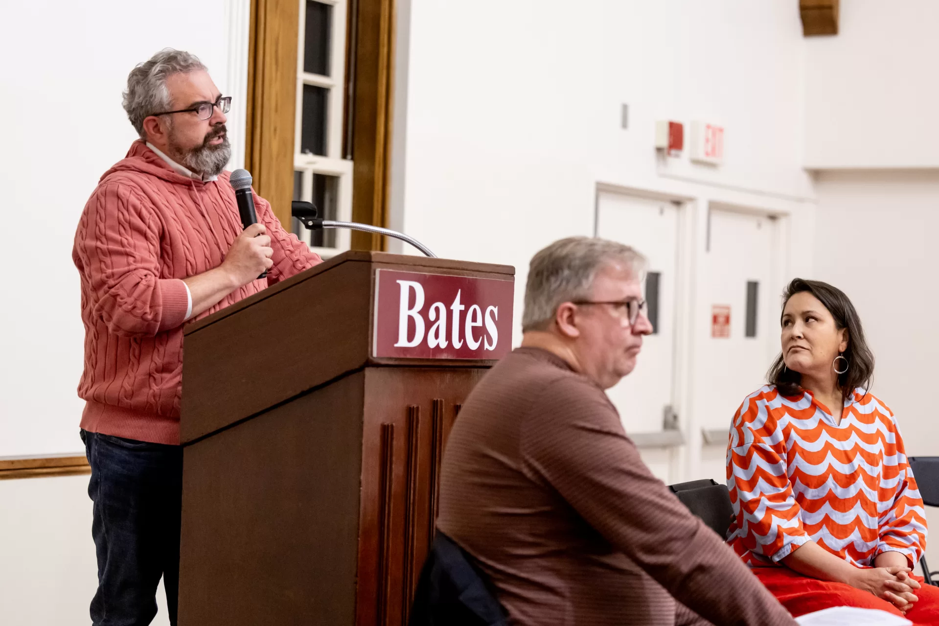 In the wake of the latest presidential election, three Bates politics professors with complementary expertise helped students understand the outcome of Tuesday’s election.

The trio, Professor of Politics John Baughman, Professor of Politics Stephen Engel, and Associate Professor of Politics Clarisa Pérez-Armendáriz met with around 75 students in Memorial Commons in Chase Hall.