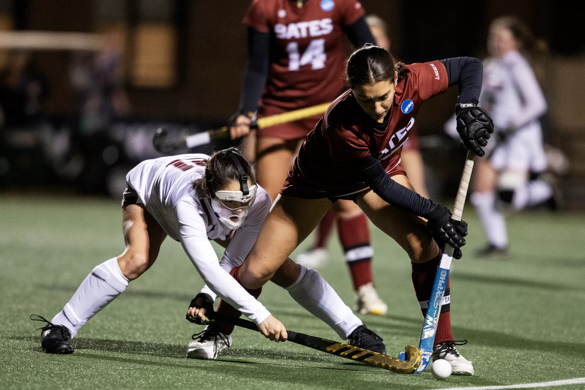 Bates College Women’s Field Hockey defeats Stevens 4-1 at Bates College on November 13, 2024. (Theophil Syslo | Bates College)