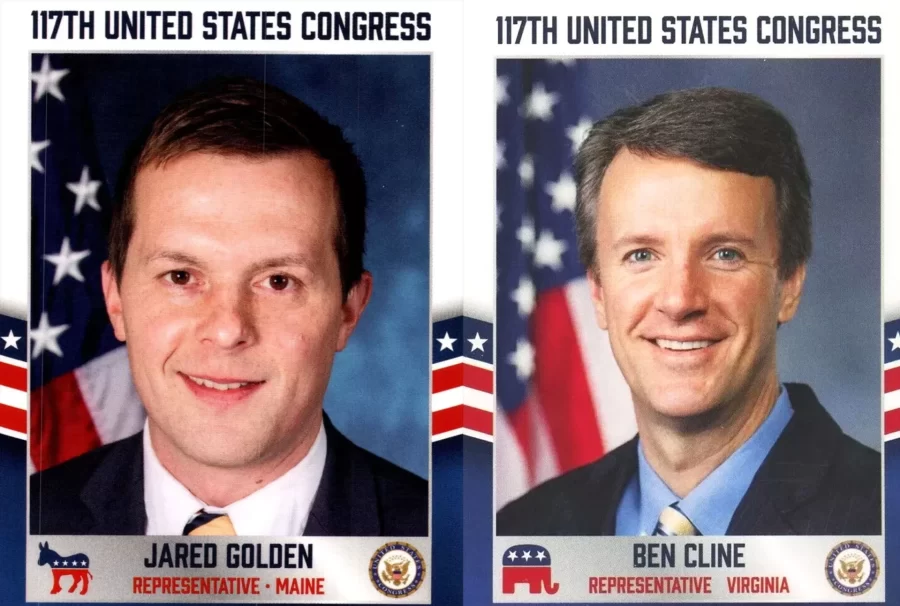 trading cards showing two Congressmen