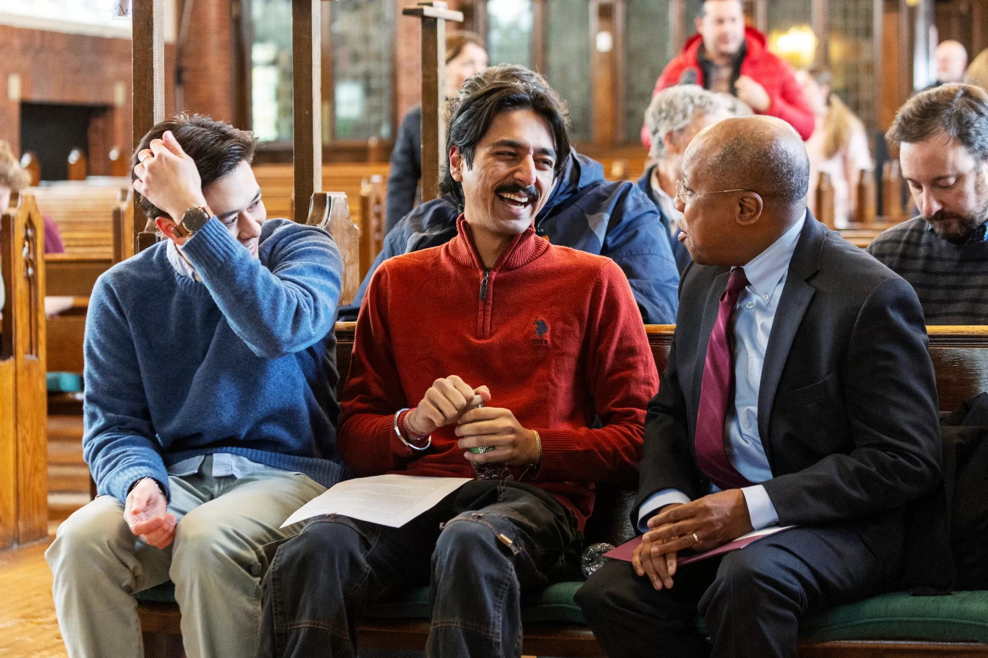 Moments from The Rev. Dr. Martin Luther King Jr. Day Keynote with Erica Chenoweth in Gomes Chapel on January 20, 2025. (Theophil Syslo | Bates College)