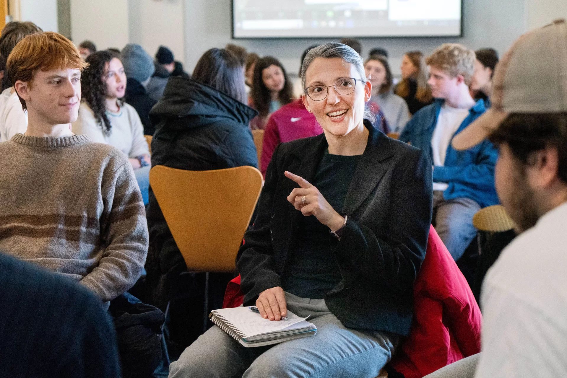 January 20, 2025 - Minquansis Sapiel encouraged the room to participate in small group discussions, her goal was for the attendees to connect with each and speak about actionable things they can do to enact positive change in their community.