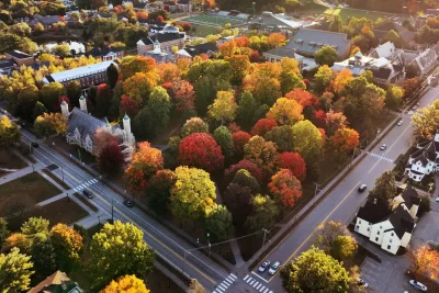 Drone photography operated and captured by Theophil Syslo on October 10, 2024. 

(Theophil Syslo | Bates College)